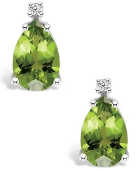 Peridot (2-5/8 ct. t.w.) and Diamond Accent Stud Earrings in 14K Yellow Gold or 14K White Gold
