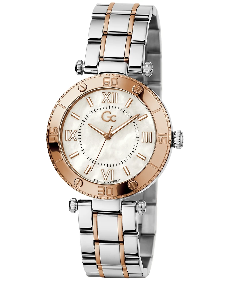 Guess Gc Muse Women's Swiss Two-Tone Stainless Steel Bracelet Watch 34mm