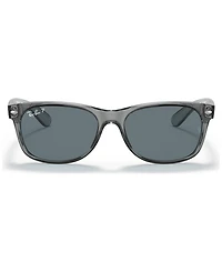 Ray-Ban Unisex New Wayfarer Classic 55 Polarized Low Bridge Fit Sunglasses, RB2132F55-p