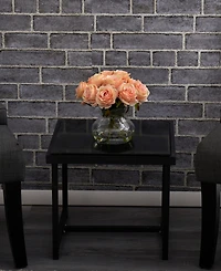 Nearly Natural Rose Arrangement w/Vase
