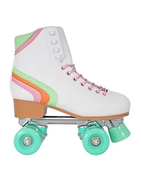 Cosmic Skates Women's Retro Stripes 2 Piece Roller Skates Shoes Set