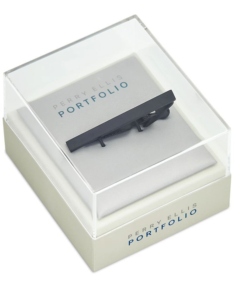 Perry Ellis Portfolio Men's Black Tie Bar