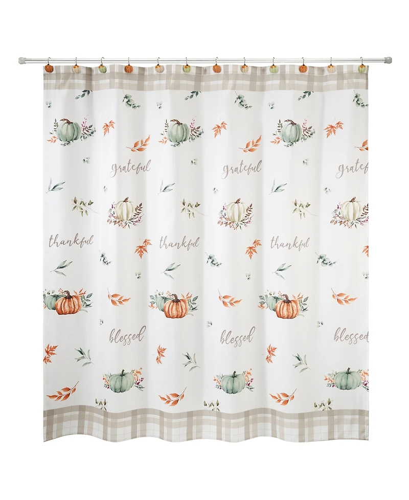 Avanti Grateful Patch Harvest Printed Shower Curtain, 72" x 72"