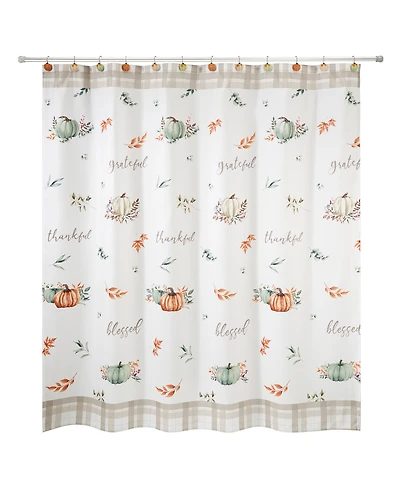 Avanti Grateful Patch Harvest Printed Shower Curtain, 72" x 72"