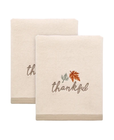 Avanti Grateful Patch Harvest Cotton 2-Pc. Hand Towel Set, 30" x 16"