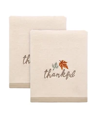 Avanti Grateful Patch Harvest Cotton 2-Pc. Hand Towel Set, 30" x 16"
