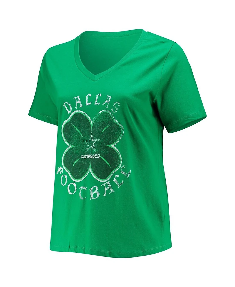 Women's Fanatics Green Dallas Cowboys Plus Celtic T-shirt