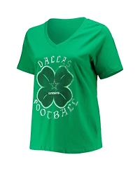 Women's Fanatics Green Dallas Cowboys Plus Celtic T-shirt