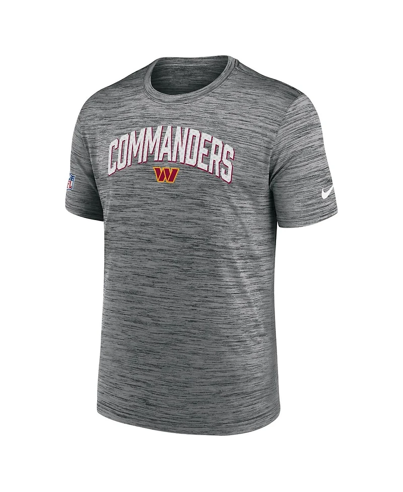 Men's Nike Gray Washington Commanders Velocity Athletic Stack Performance T-shirt
