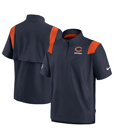 Men's Nike Navy Chicago Bears Coaches Chevron Lockup Pullover Top