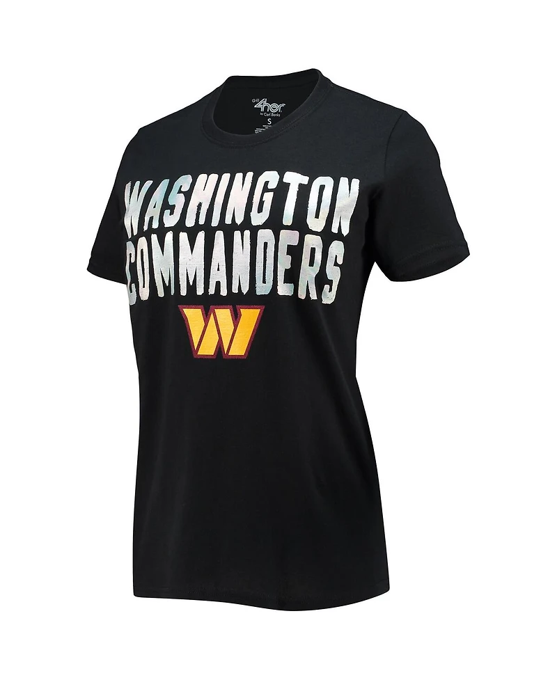 Women's G-iii 4Her by Carl Banks Black Washington Commanders Endzone T-shirt