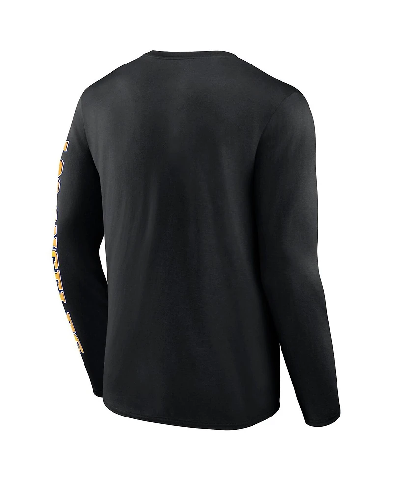 Men's Fanatics Black Los Angeles Rams Super Bowl Lvi Champions Hometown Audible Long Sleeve T-shirt