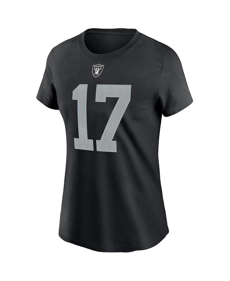 Women's Nike Davante Adams Black Las Vegas Raiders Player Name & Number T-shirt