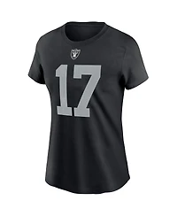 Women's Nike Davante Adams Black Las Vegas Raiders Player Name & Number T-shirt