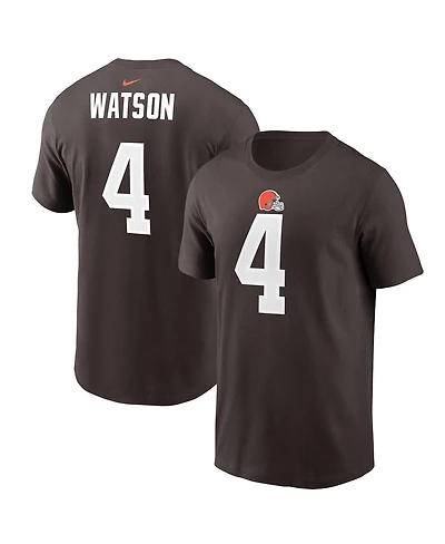 Men's Nike Deshaun Watson Brown Cleveland Browns Player Name & Number T-shirt