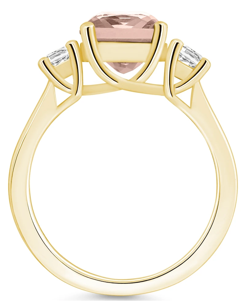 Macy's Morganite (2 ct. t.w.) and Diamond (1/3 Ring 14K Yellow Gold