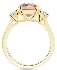Macy's Morganite (2 ct. t.w.) and Diamond (1/3 Ring 14K Yellow Gold