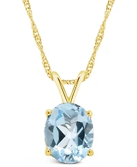 Macy's Topaz (3-5/8 ct. t.w.) Pendant Necklace in 14K Yellow Gold