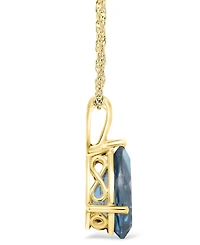 Macy's London Topaz (3-5/8 ct. t.w.) Pendant Necklace in 14K Gold