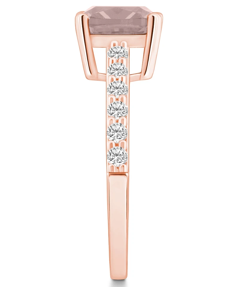 Macy's Morganite (2 Ct. T.w.) and Diamond (1/3 Ring 14K Rose Gold