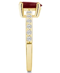Macy's Garnet (1-1/10 Ct. T.w.) and Diamond (1/3 Ring 14K Yellow Gold