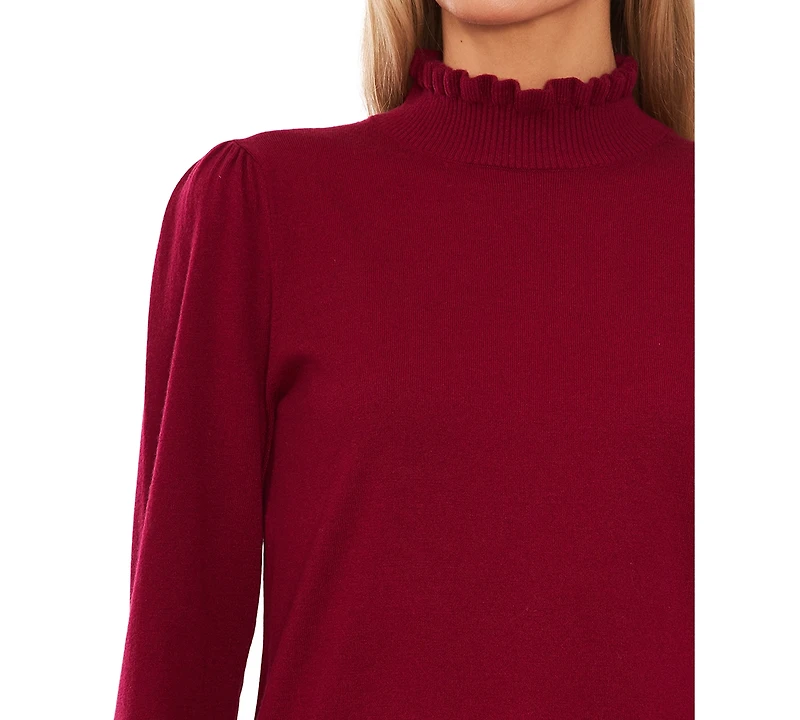 CeCe Women's Mock Neck Long Sleeve Sweater