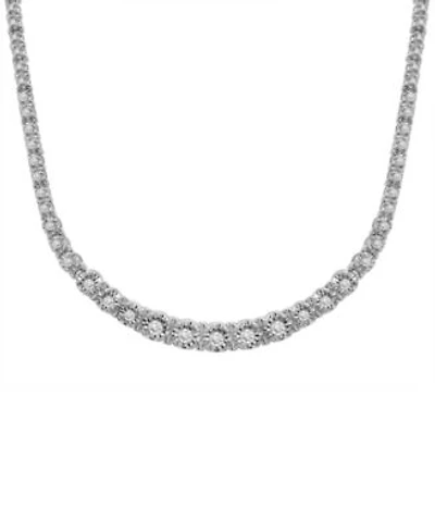 Wrapped In Love Diamond Graduated 17 22 Necklace Collection 1 Ct. T.W. In Sterling Silver Macys Exclusive