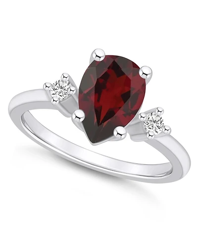 Macy's Garnet and Diamond Ring (1-3/4 ct.t.w 1/10 ct.t.w) 14K Gold