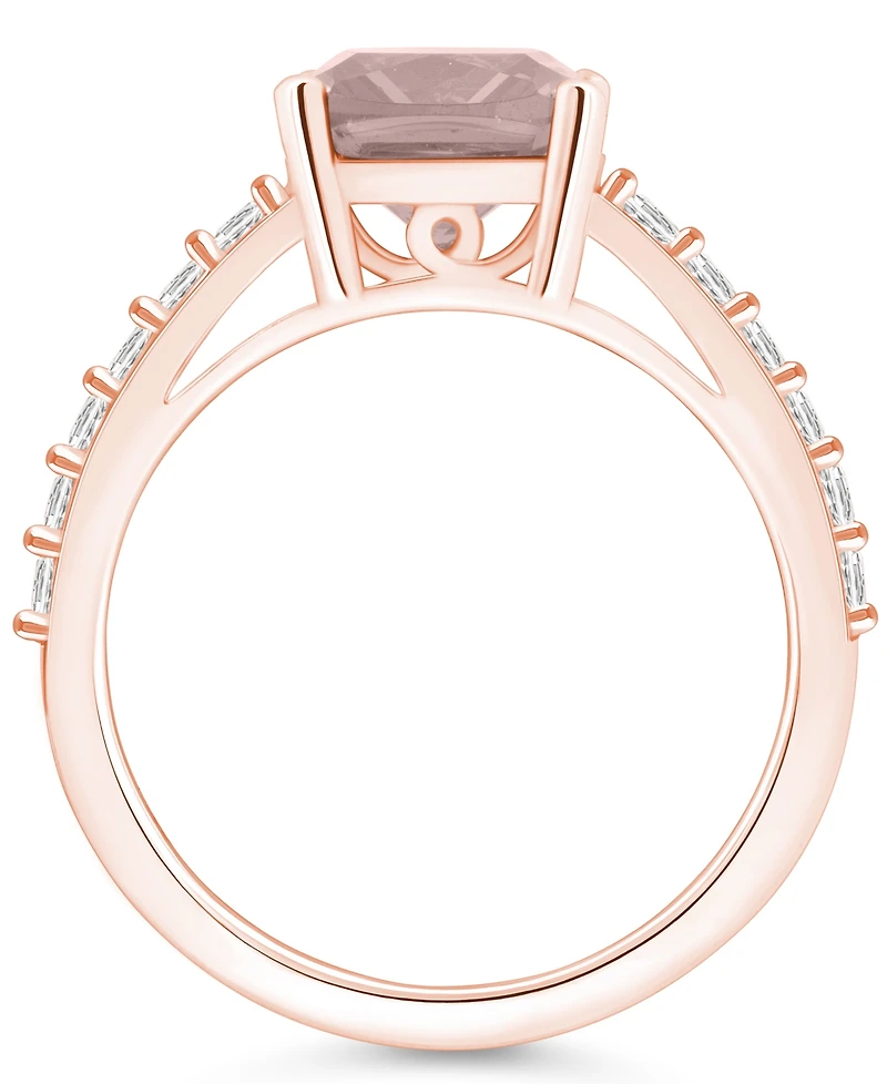 Macy's Morganite (2 Ct. T.w.) and Diamond (1/3 Ring 14K Rose Gold