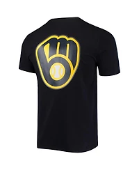 Men's Pro Standard Navy Milwaukee Brewers Taping T-shirt