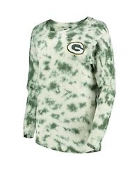 Women's New Era Green Green Bay Packers Tie-Dye Long Sleeve T-shirt