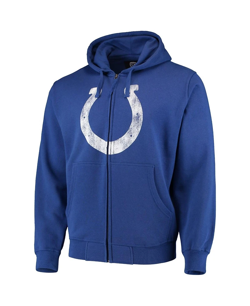 Men's G-iii Sports by Carl Banks Royal Indianapolis Colts Primary Logo Full-Zip Hoodie