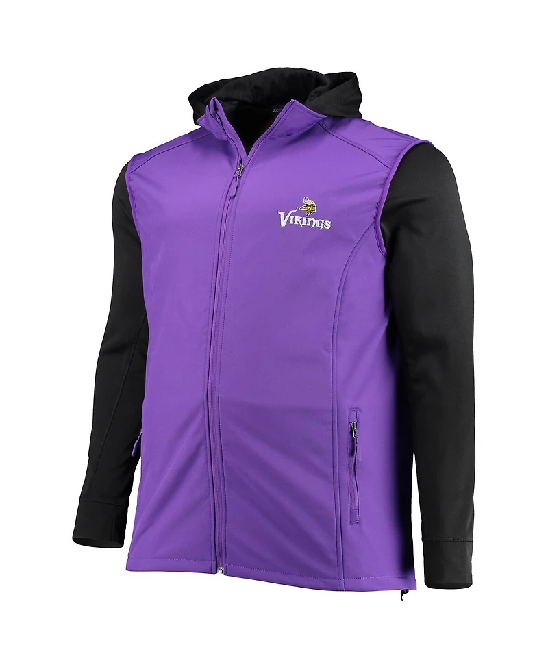 Men's Dunbrooke Purple and Black Minnesota Vikings Big and Tall Alpha Full-Zip Hoodie Jacket