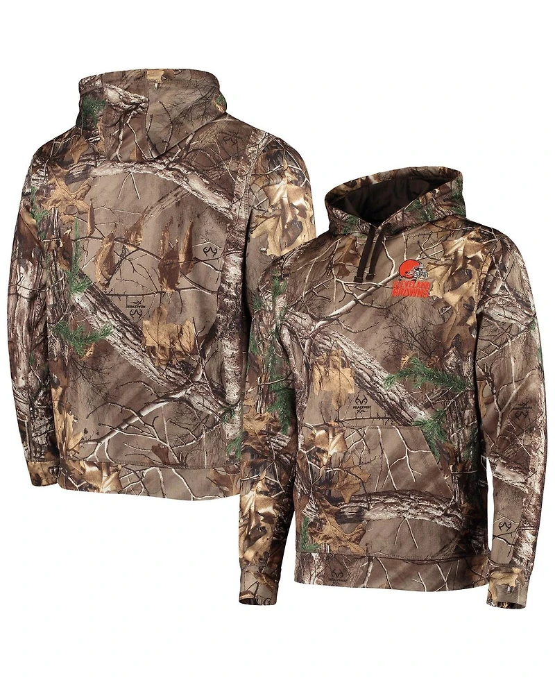 Men's Dunbrooke Realtree Camo Cleveland Browns Circle Champion Tech Fleece Pullover Hoodie