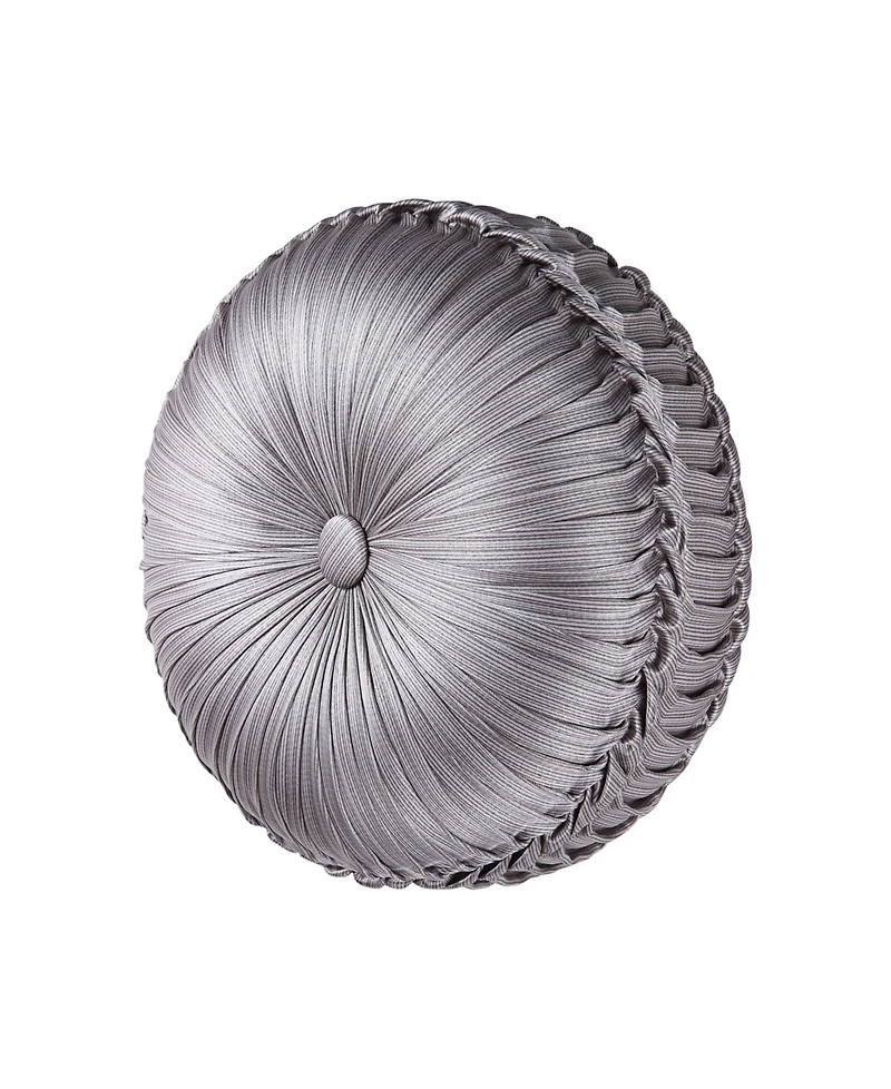 J Queen New York Luxembourg Tufted Decorative Pillow, 15" Round