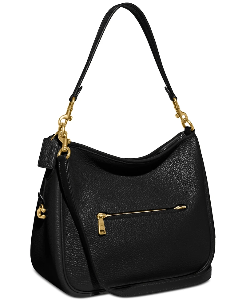 Soft Pebble Leather Cary Shoulder Bag with Convertible Straps