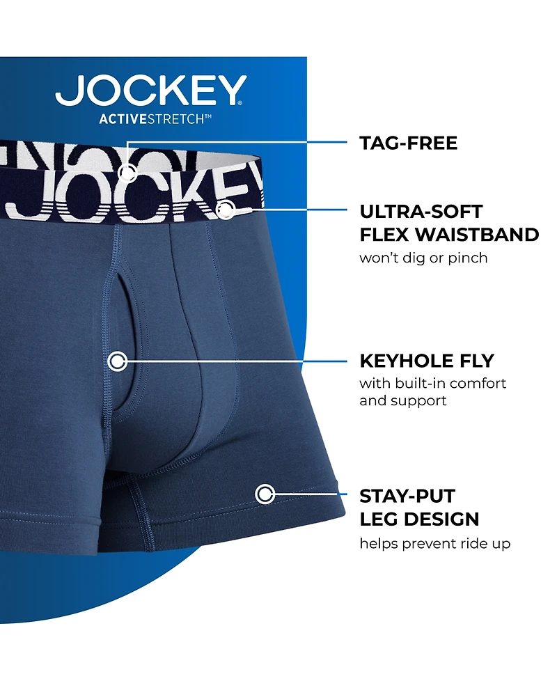 Jockey ActiveStretch 4" Boxer Brief - 3 Pack