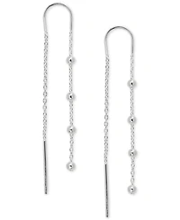 Giani Bernini Polished Ball Chain Threader Drop Earrings in 18k Gold-Plated Sterling Silver, Created for Macy's (Also in Sterling Silver)