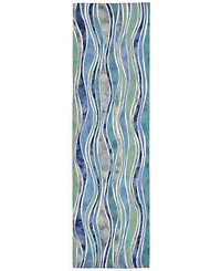 Liora Manne' Visions Iii Wave 2'3" x 8' Runner Outdoor Area Rug