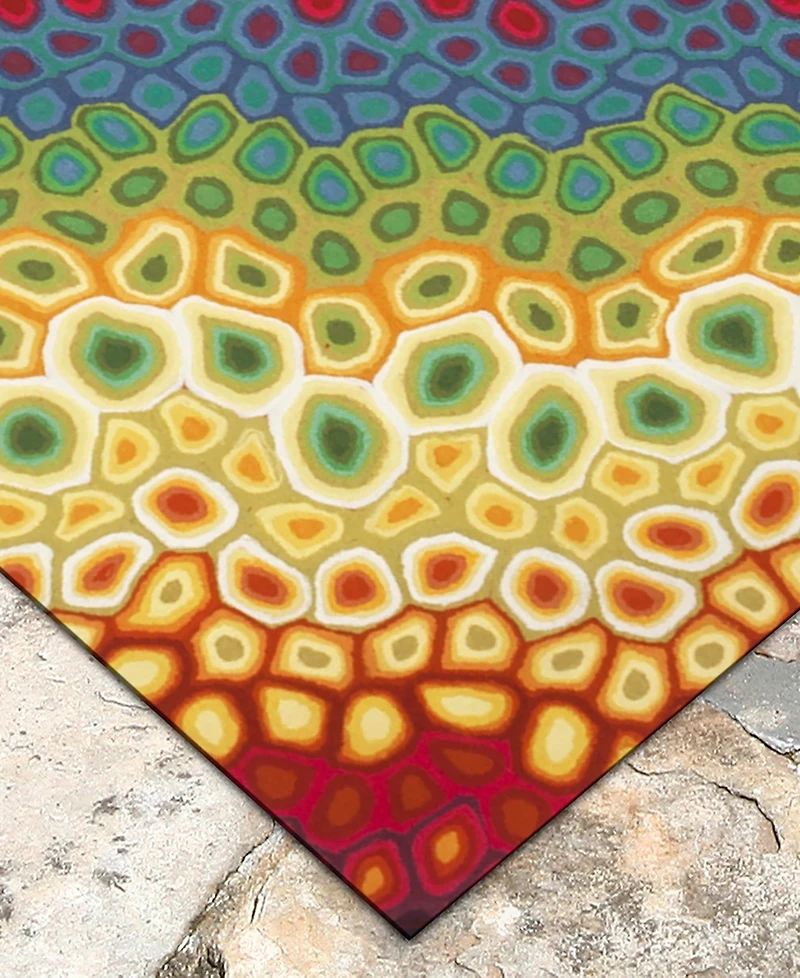 Liora Manne' Visions Iv Pop Swirl 8' x 10' Outdoor Area Rug