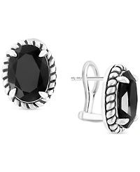 Effy Onyx Oval Stud Earrings in Sterling Silver