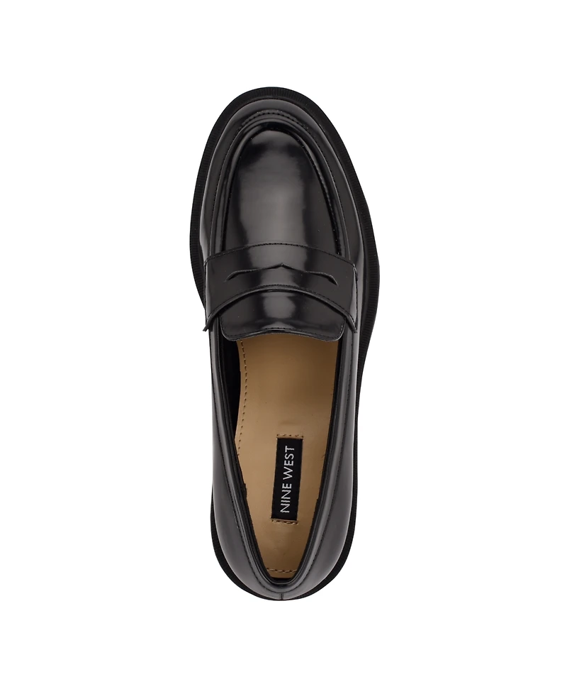 Nine West Women's Maibel Lug Sole Penny Loafers