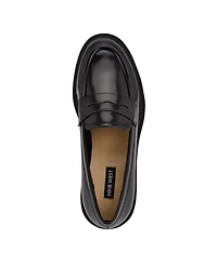 Nine West Women's Maibel Lug Sole Penny Loafers