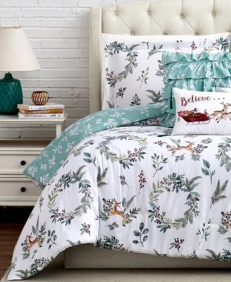 Southshore Fine Linens Happy Holidays Reversable 6 Piece Comforter Set