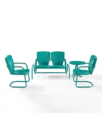 Ridgeland 4 Piece Outdoor Metal Conversation Set