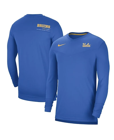 Men's Nike Blue Ucla Bruins Coach Performance Long Sleeve V-Neck T-shirt