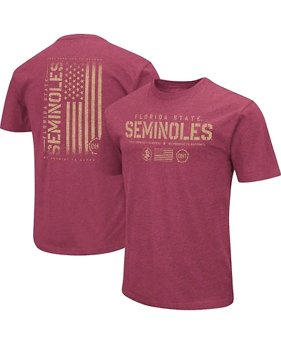 Men's Colosseum Garnet Florida State Seminoles Oht Military-Inspired Appreciation Flag 2.0 T-shirt
