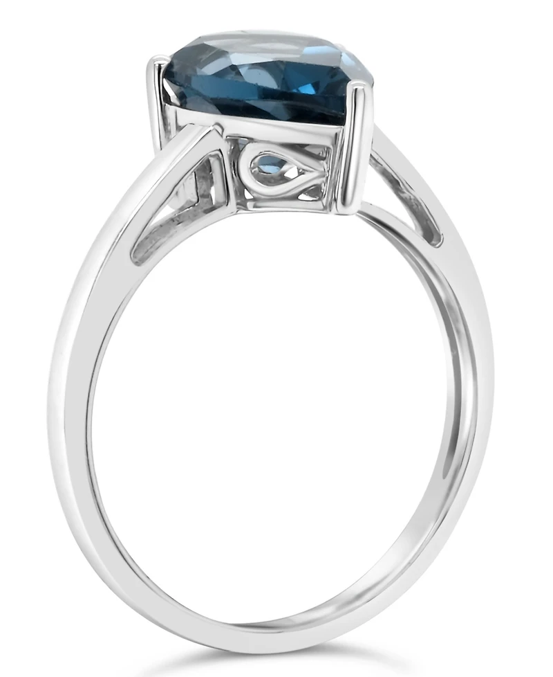 Macy's London Blue Topaz (3-5/8 ct. t.w.) Ring 14K White Gold