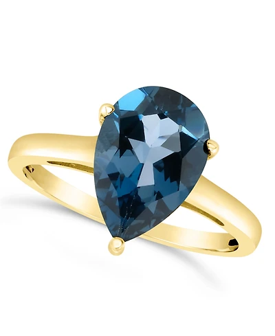 Macy's London Blue Topaz (3-5/8 ct. t.w.) Ring 14K Yellow Gold