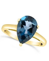 Macy's London Blue Topaz (3-5/8 ct. t.w.) Ring 14K Yellow Gold